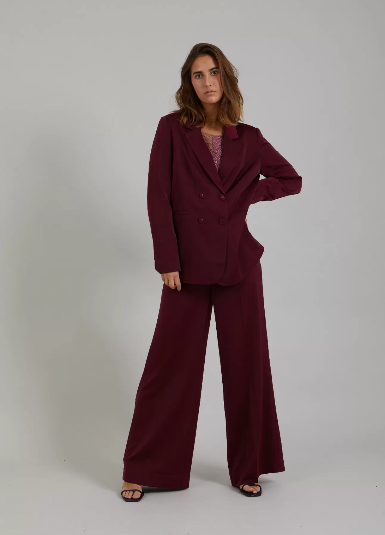Kvinna Coster Copenhagen Kavajer*Avslappnad Blazer M. Slits Och Knappar