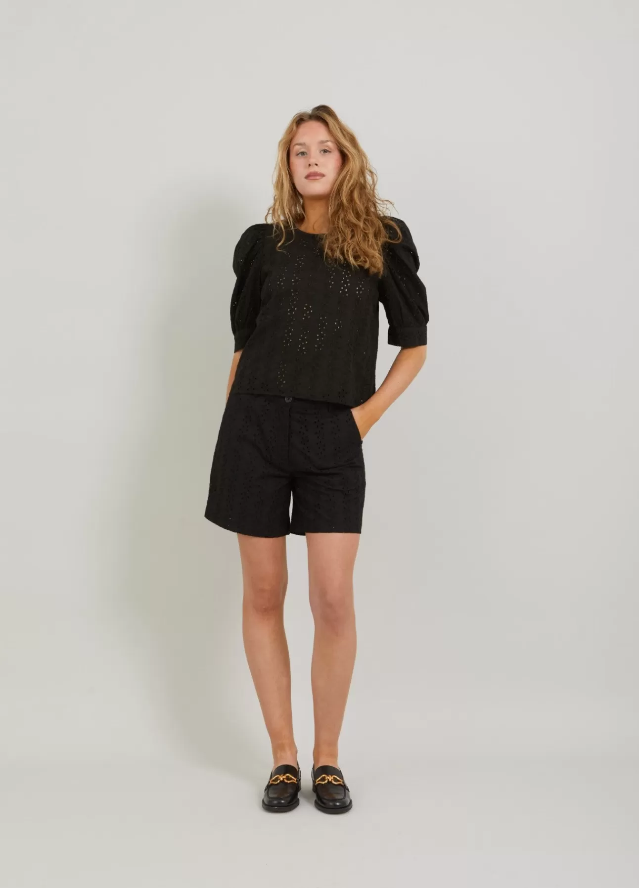 Kvinna Coster Copenhagen Shorts*Cc Heart Lena Shorts M. Broderi Anglaise