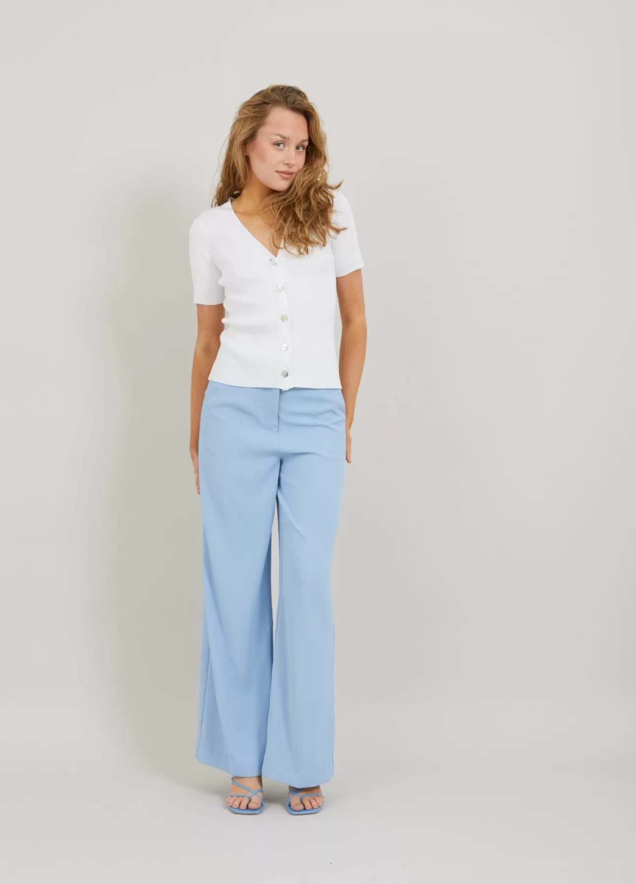 Kvinna Coster Copenhagen Stickat*Cc Heart Willa Kortarmad Kofta