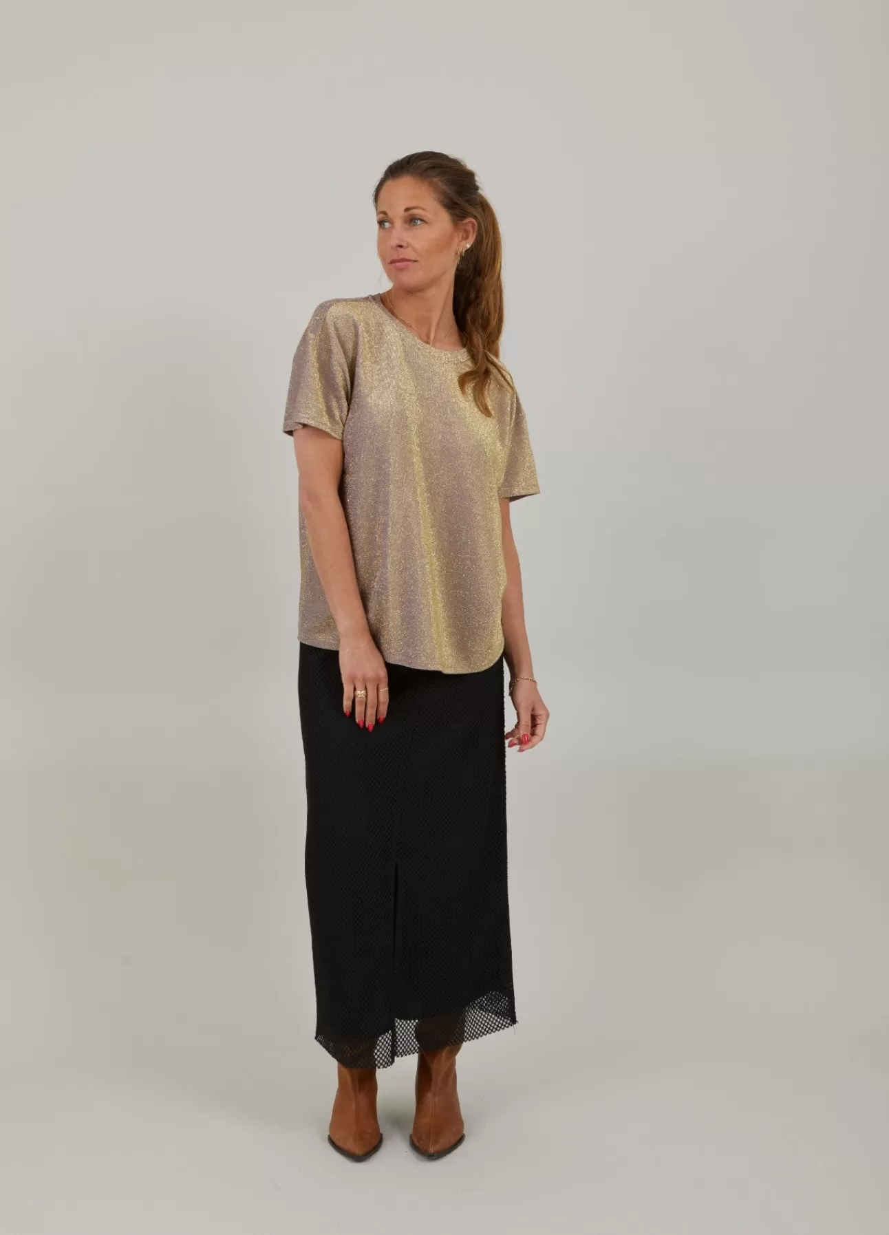 Kvinna Coster Copenhagen Toppar*Glitter T-Shirt