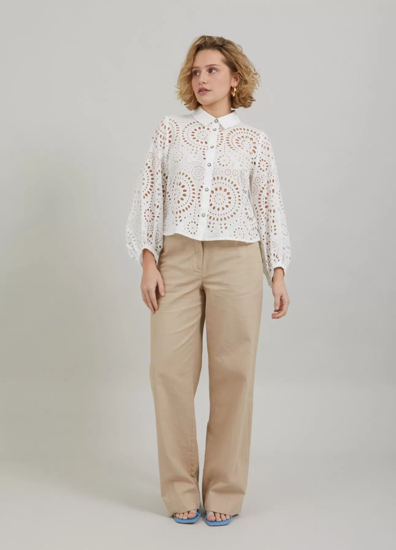 Kvinna Coster Copenhagen Skjortor Och Blusar*Skjorta M. Broderi Anglaise