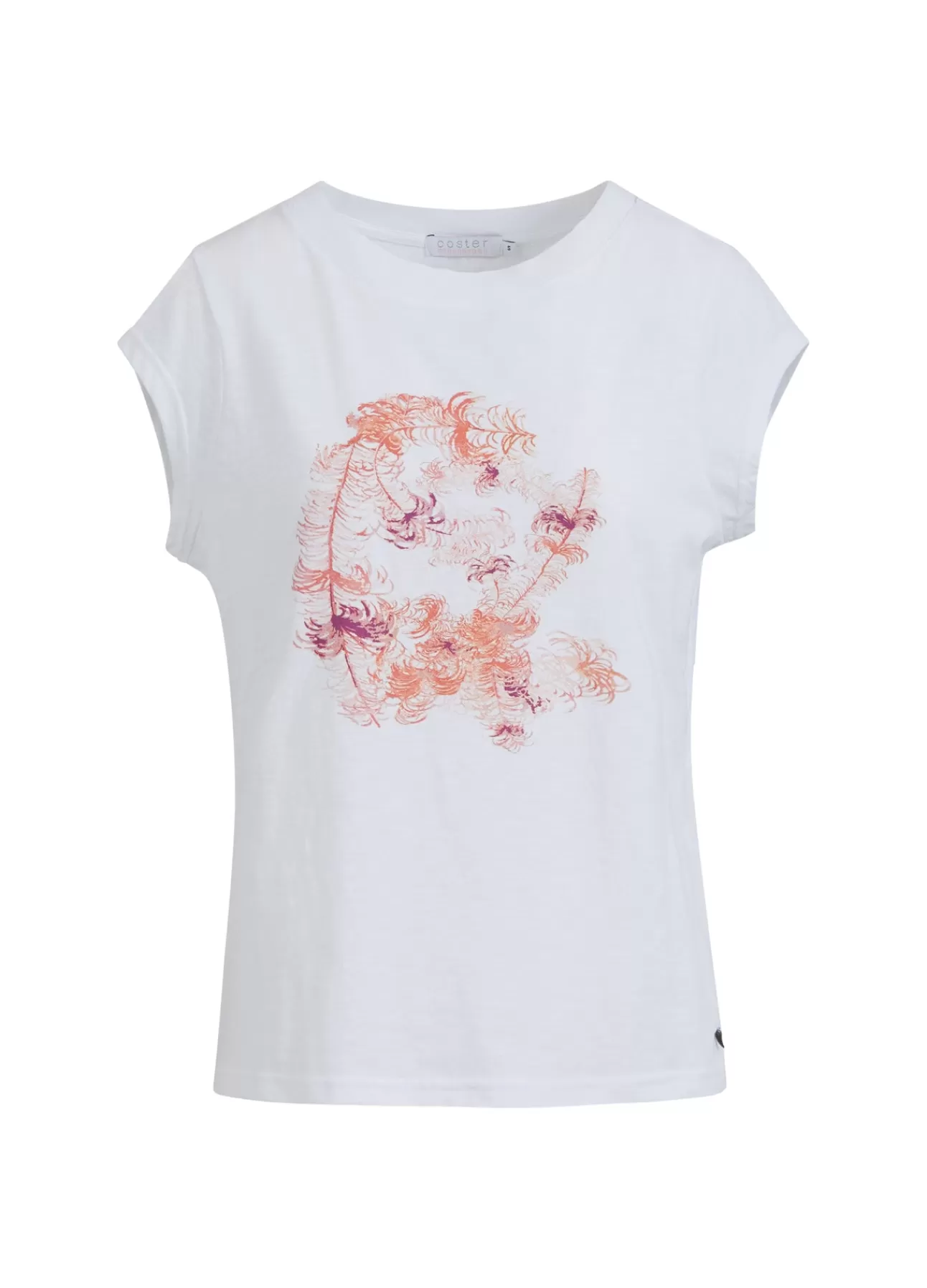 Kvinna Coster Copenhagen T-Shirts*T-Shirt M. Fjadertryck
