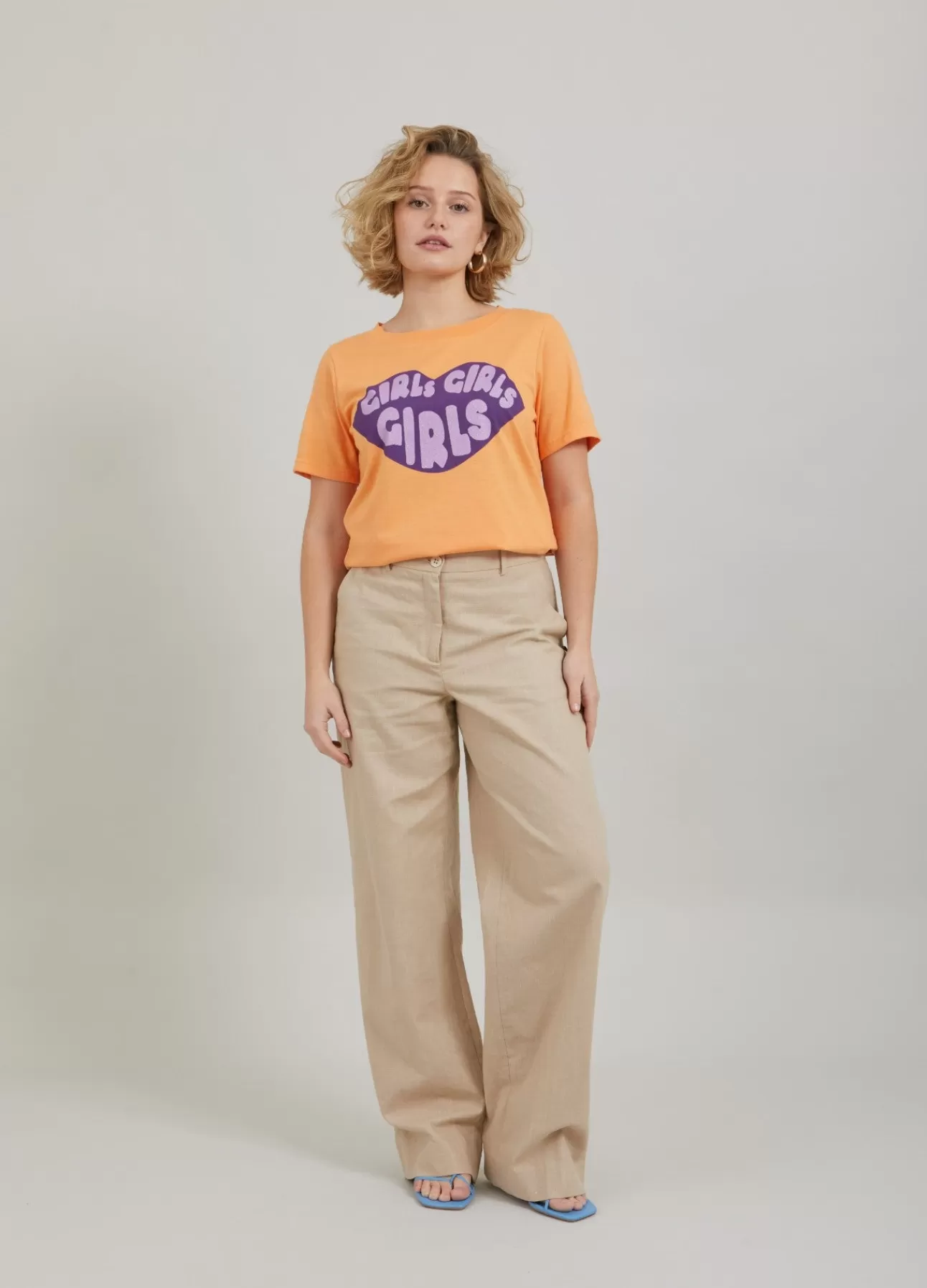 Kvinna Coster Copenhagen T-Shirts*T-Shirt M. Lapptryck