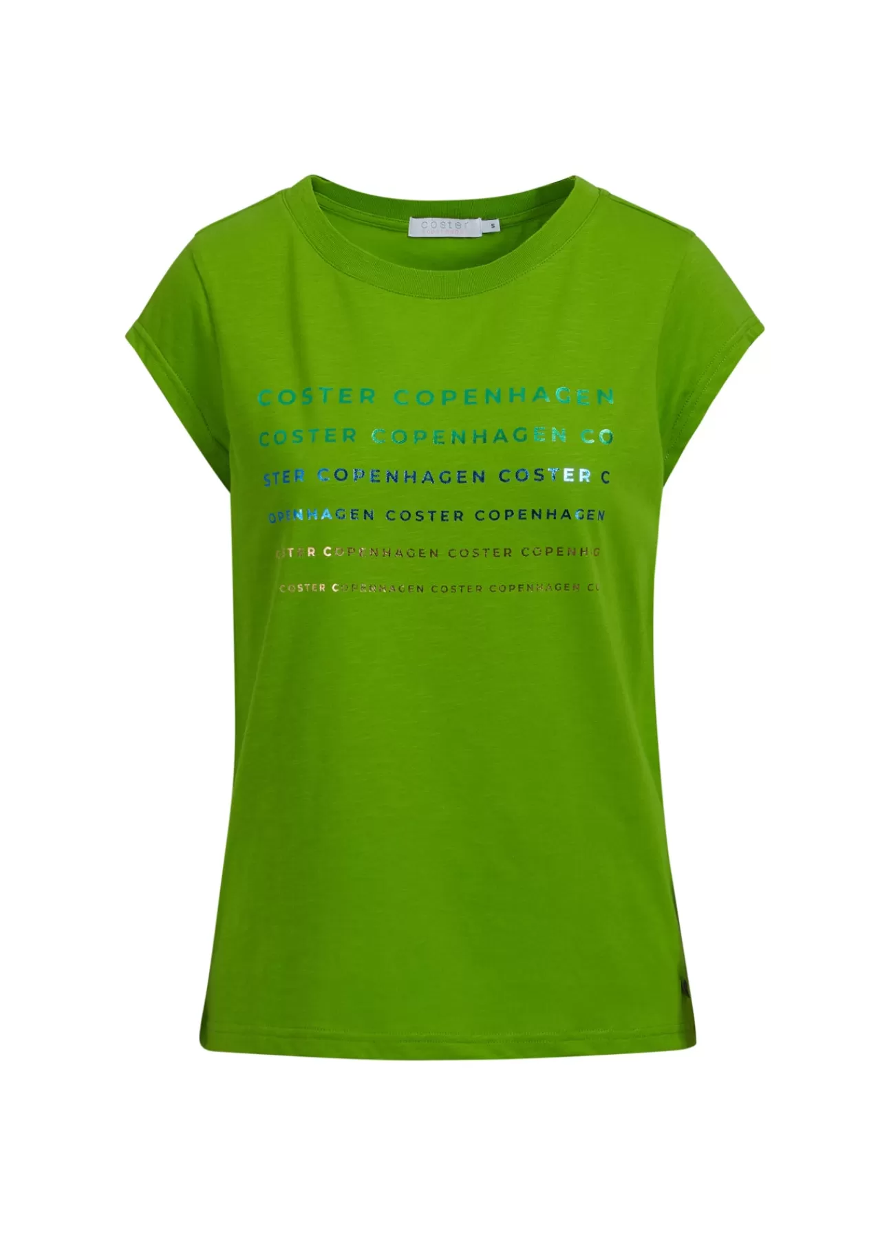 Kvinna Coster Copenhagen T-Shirts*T-Shirt M. Logga I Guldfolie