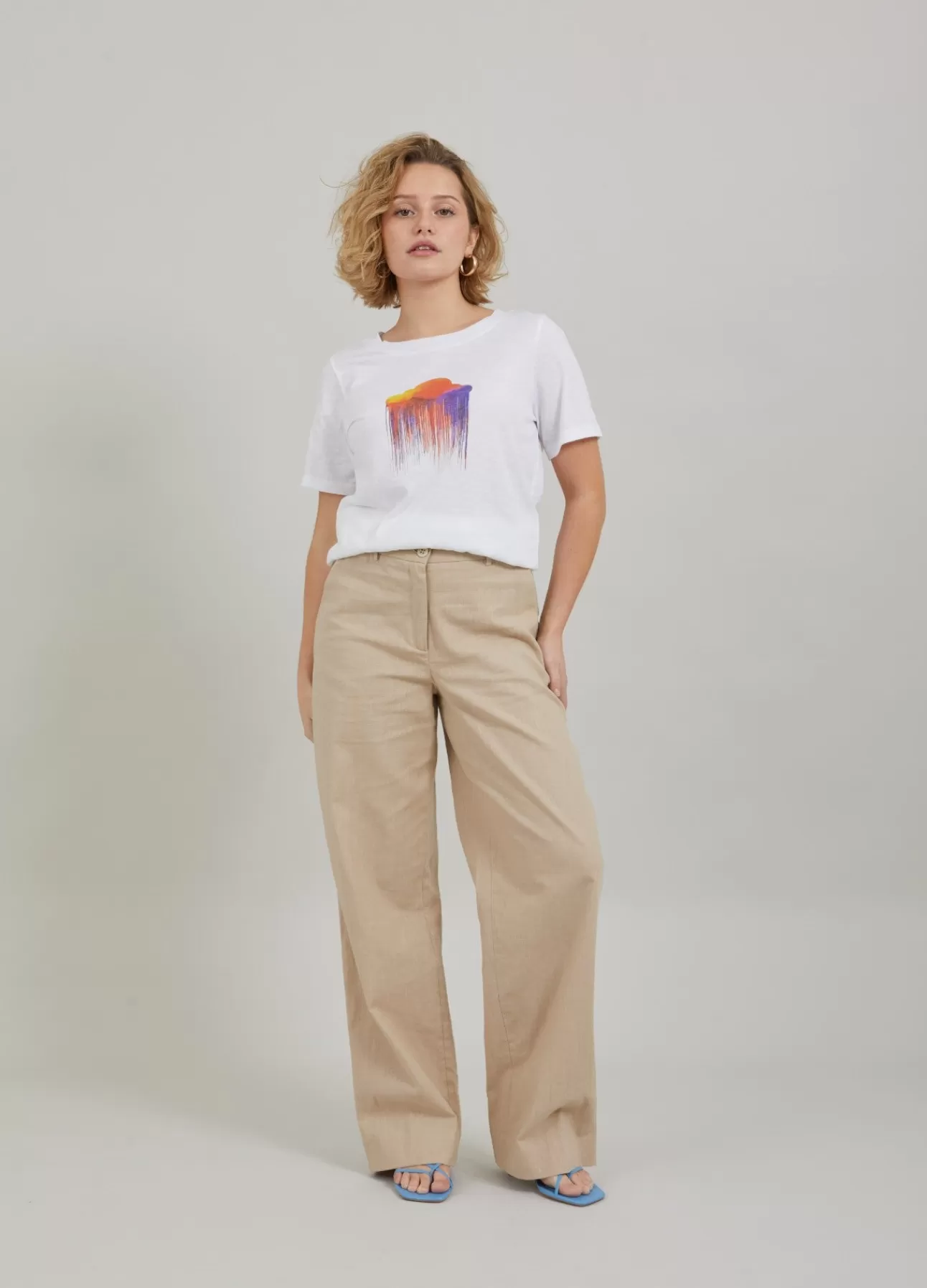 Kvinna Coster Copenhagen T-Shirts*T-Shirt M. Molntryck