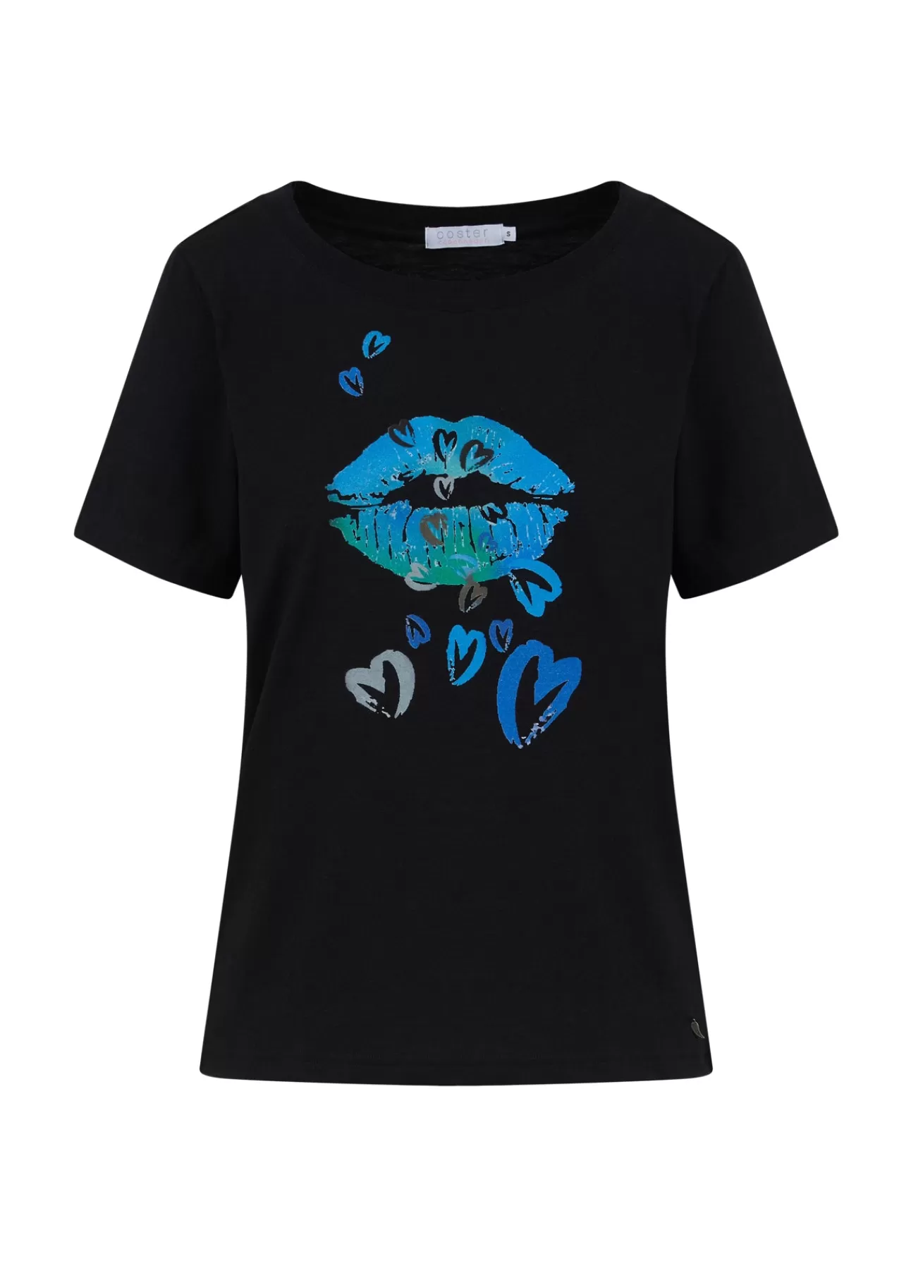 Kvinna Coster Copenhagen T-Shirts*T-Shirt Med Heart Lips Tryck