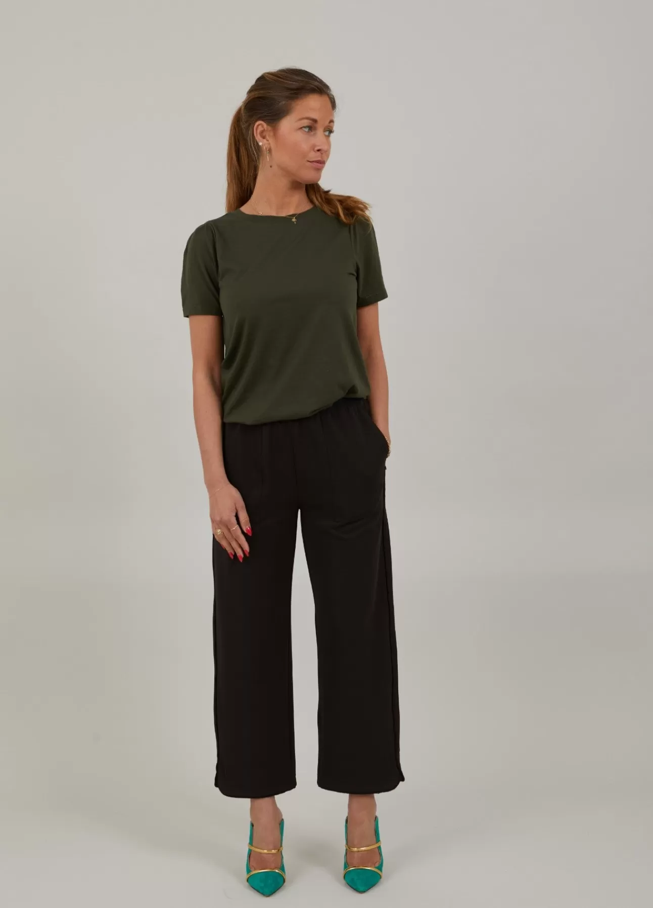 Kvinna Coster Copenhagen T-Shirts*T-Shirt Med Plisseringar